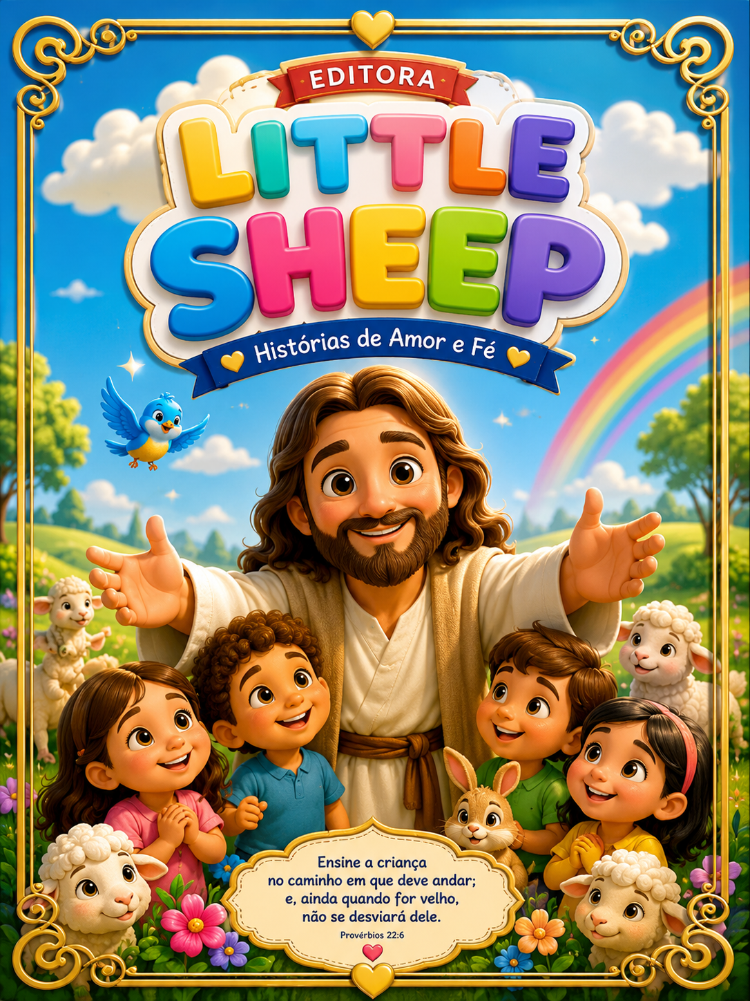 Capa do e-book Livro de Colorir Little Sheep